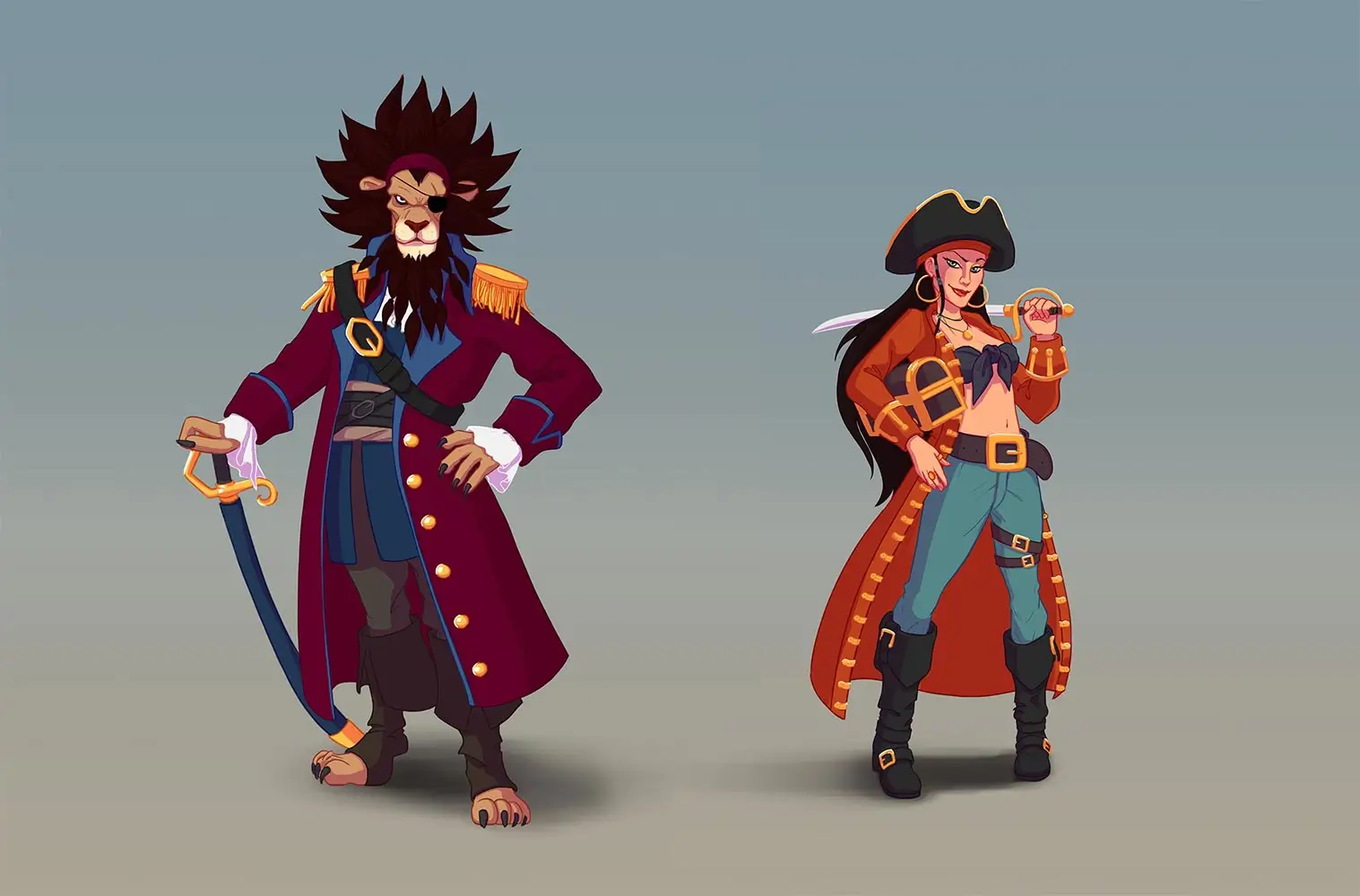 Character design de pirates