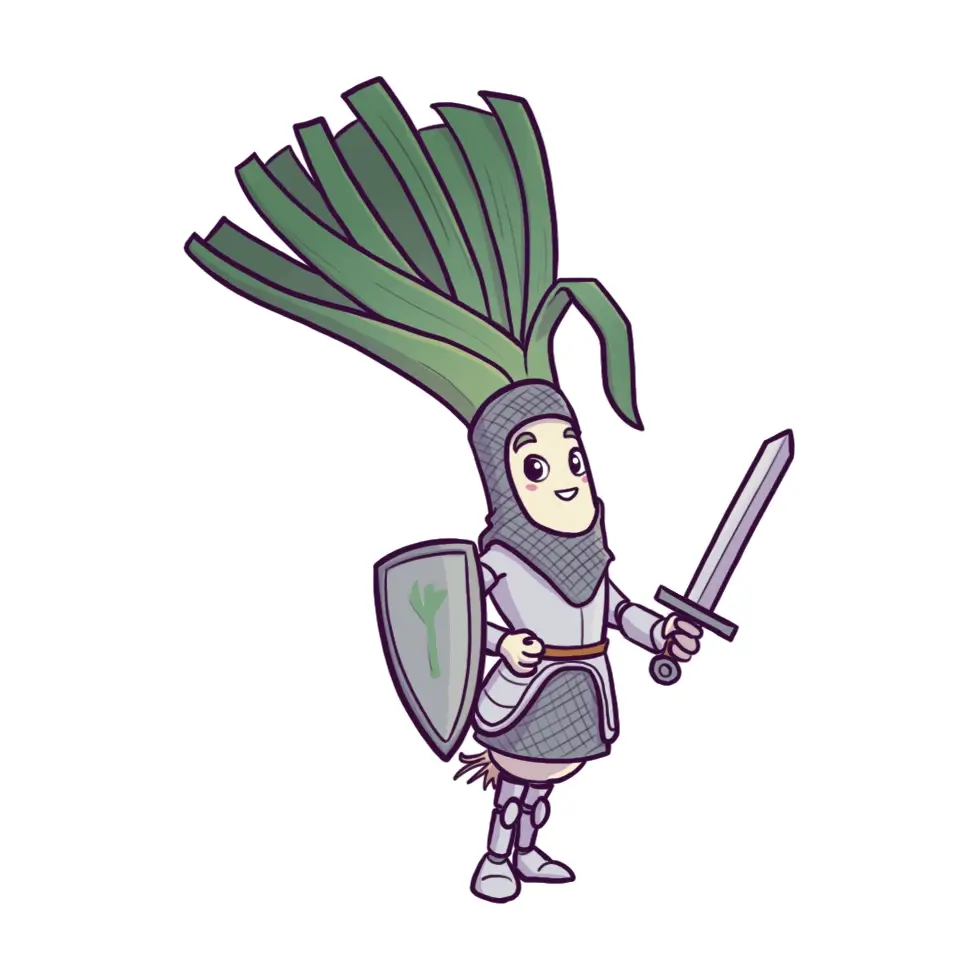 character design chevalier poireau