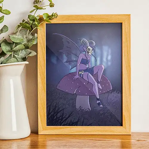 Illustration imprimée fée de la mort